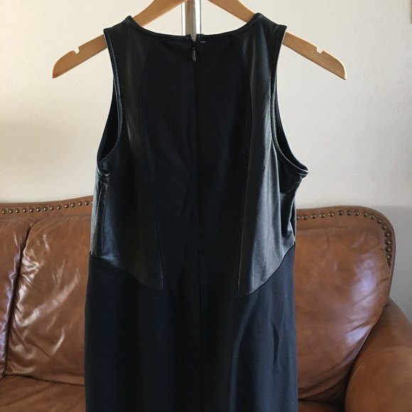 RUNAWAY THE LABEL Black Cocktail Dress With Faux Leather Insets Size 8 - Picture 10 of 10
